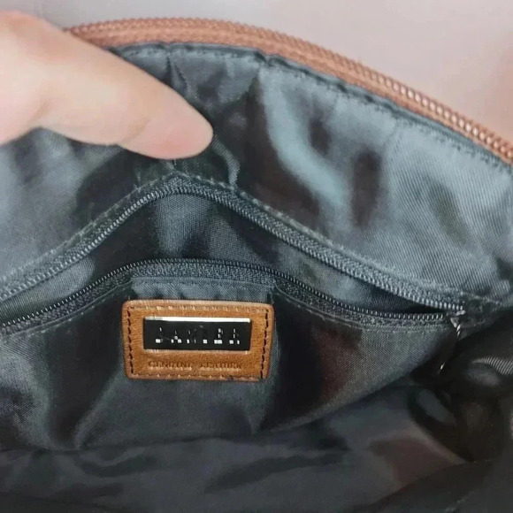 Danier | Super Cute Mini Handbag Black  and Brown Leather with Silver Hardware - Picture 7 of 16